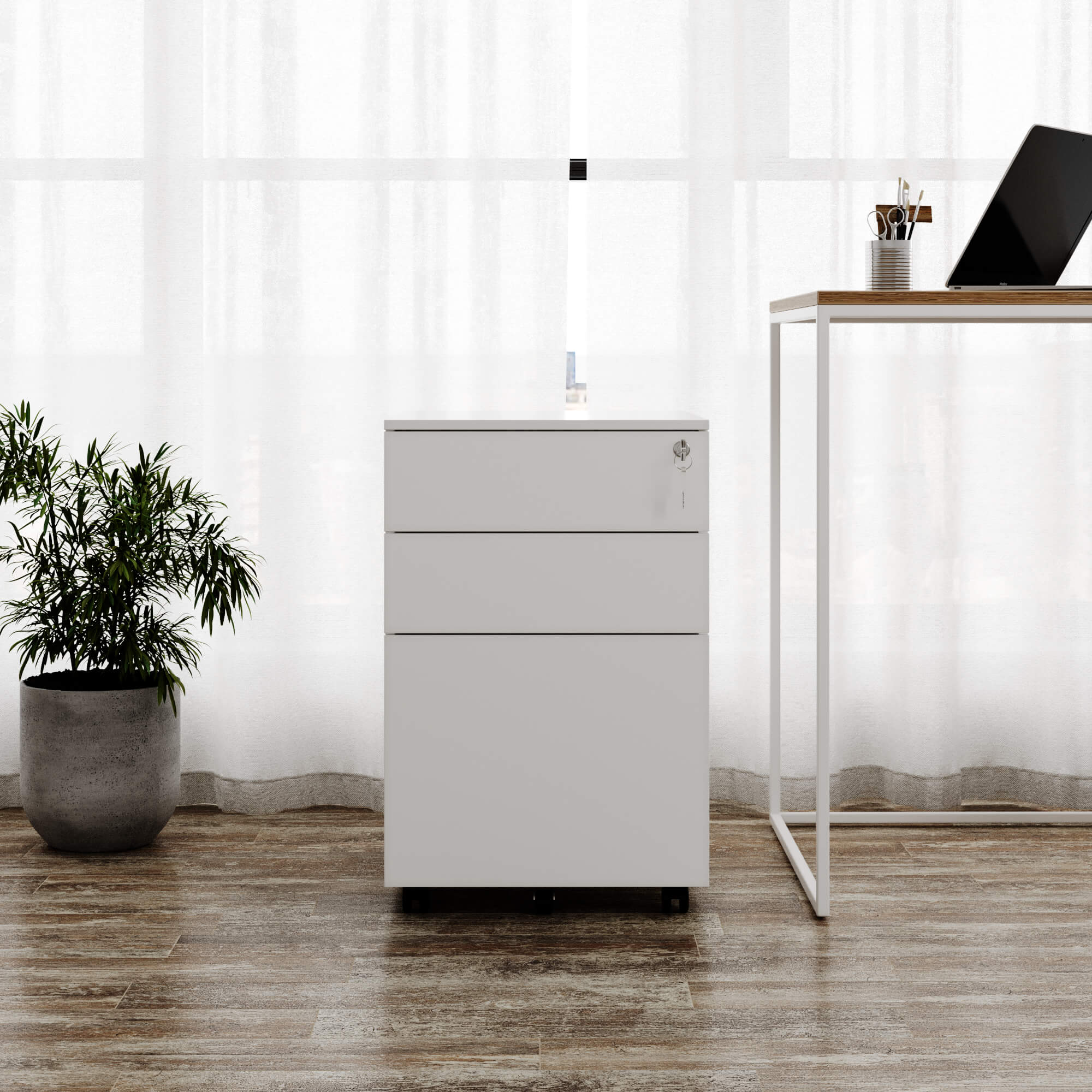 כוננית Metal Dresser לבנה