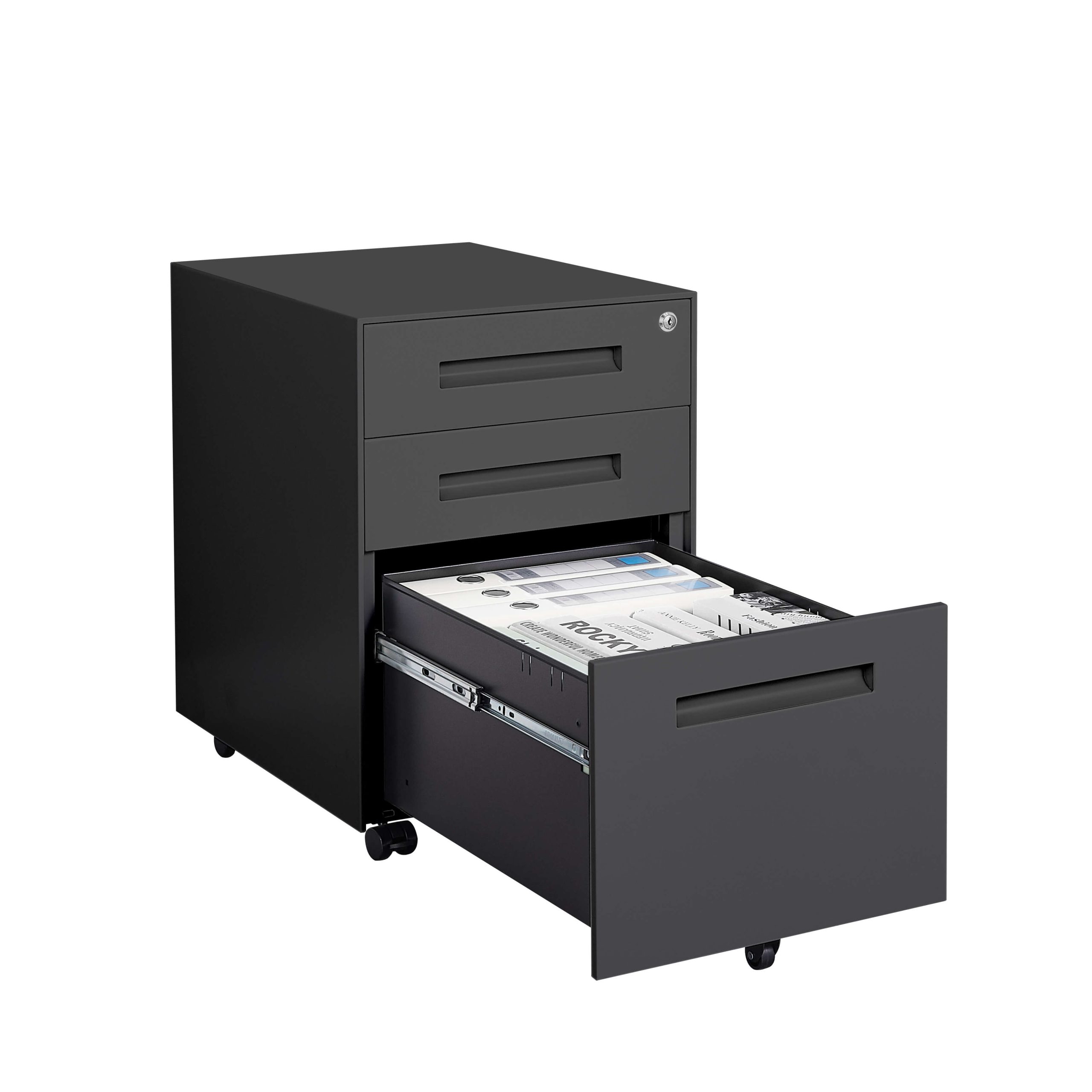 שידת מגירות Cabinet שחורה שידת מגירות Cabinet שחורה